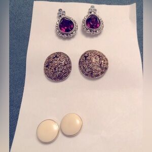 *** 4 for $15 *** bundle of 3 sets of pierced earrings